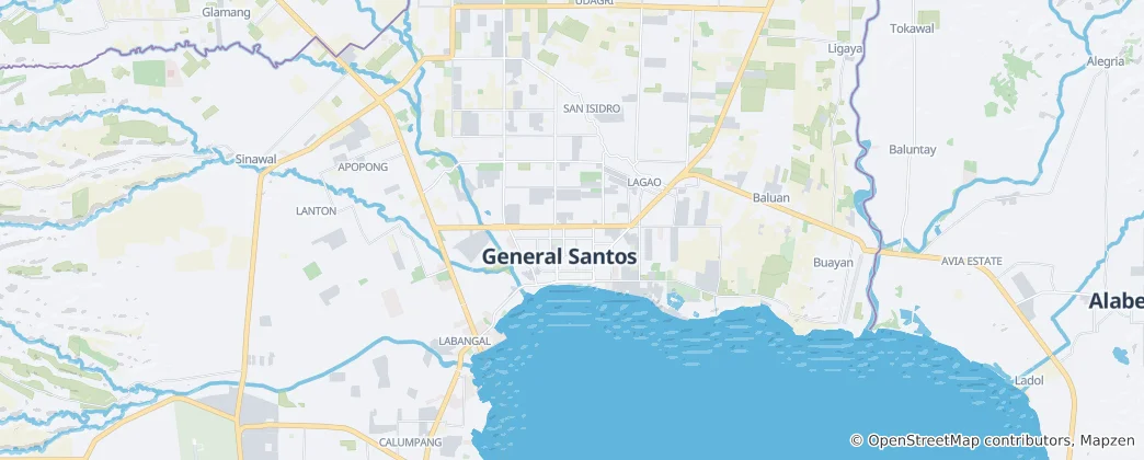 Kaart van General Santos