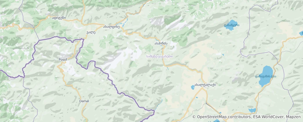 Mapa Aspindza Municipality