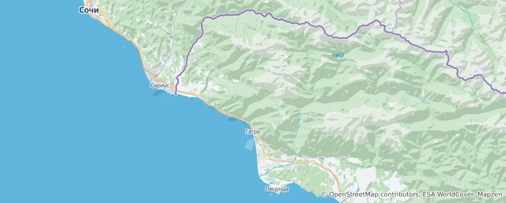 Mappa di Gagra