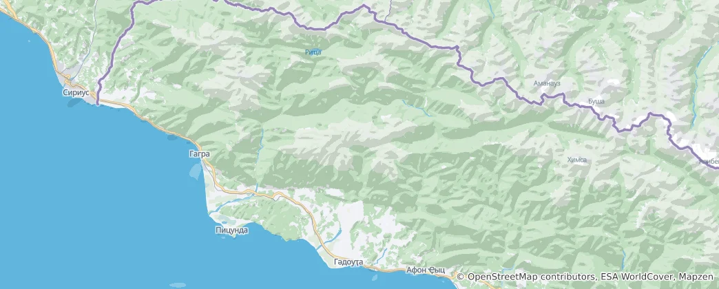 Mappa di Gagra Municipality