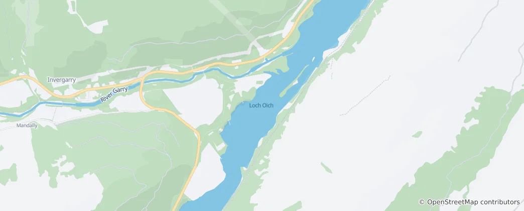 Mapa de Loch Oich