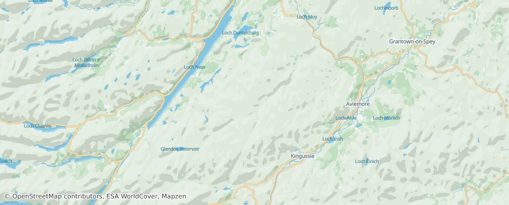Monadhliath Mountains — Mapa