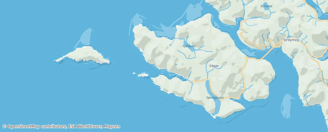 Vágar region — Map