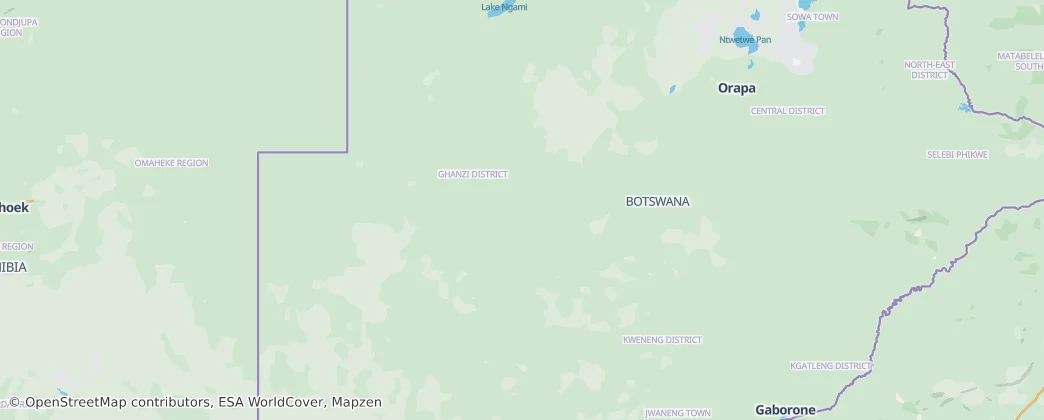 Ghanzi District — Map