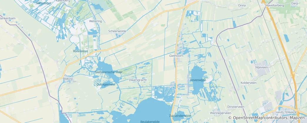 Mappa di Giethoorn