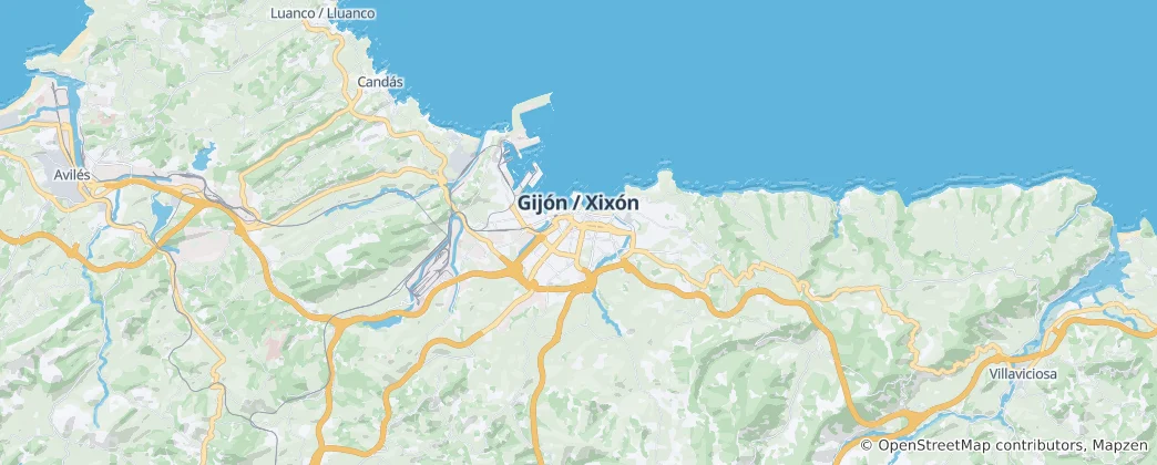 Karte von Gijón