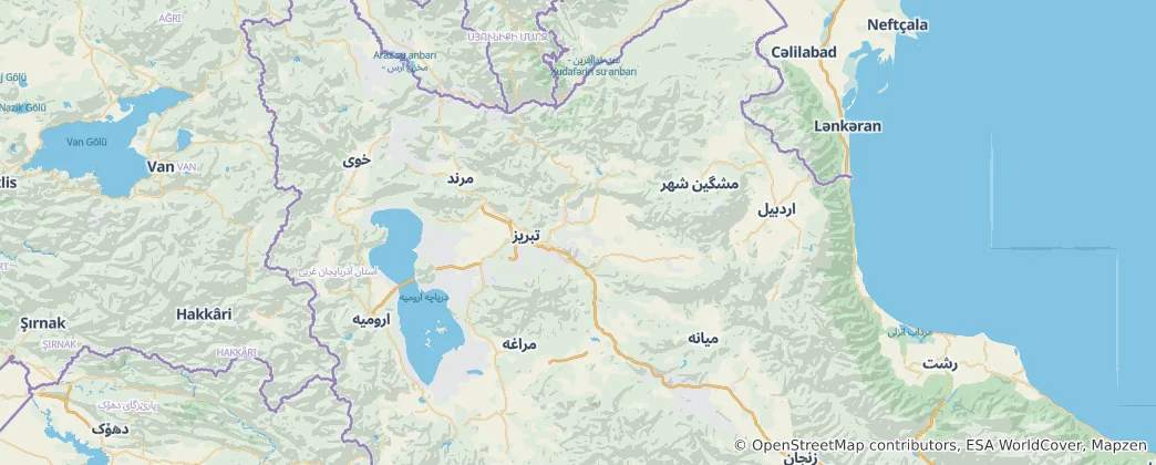 Map of East Azarbaijan Province