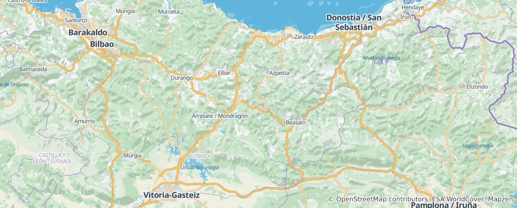 Mapa Gipuzkoa