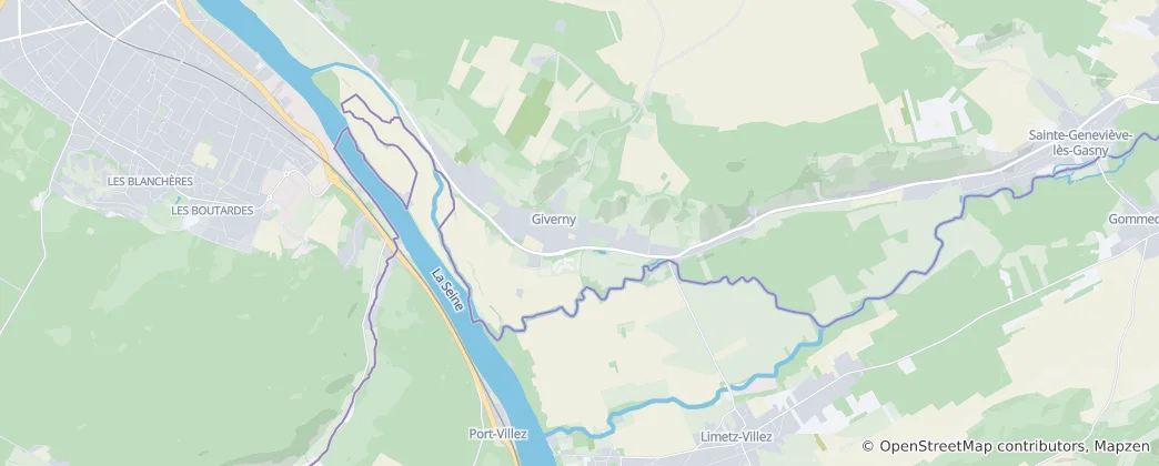 Kaart van Giverny