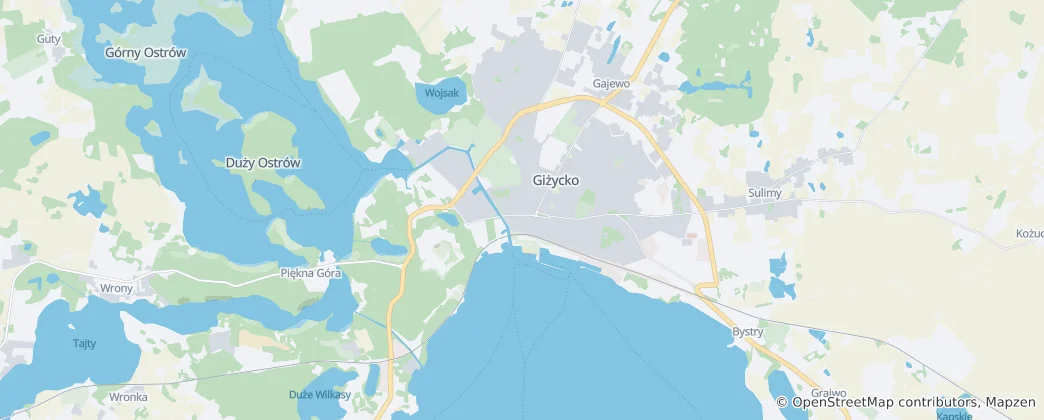 Map of Gizycko