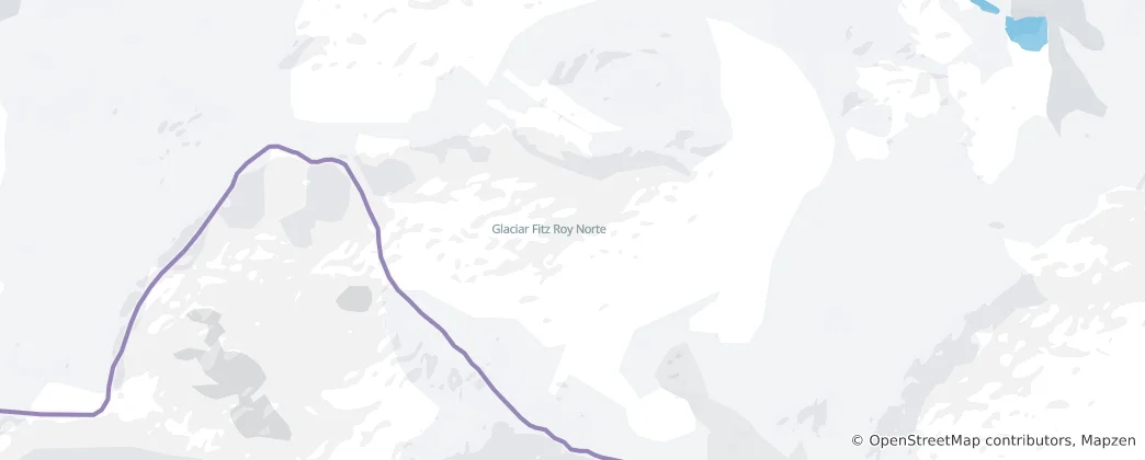 Mapa Glaciar Fitz Roy Norte