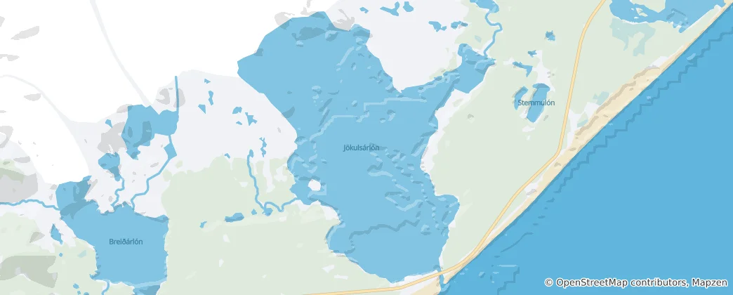 Mapa Glacier Lagoon