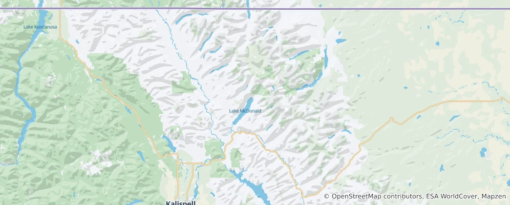 Mappa di Glacier National Park