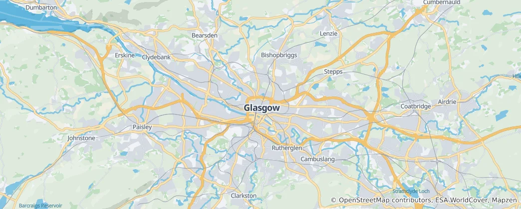 Mapa Glasgow
