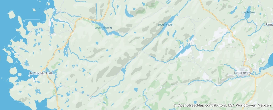 Mapa Glenveaghský národní park