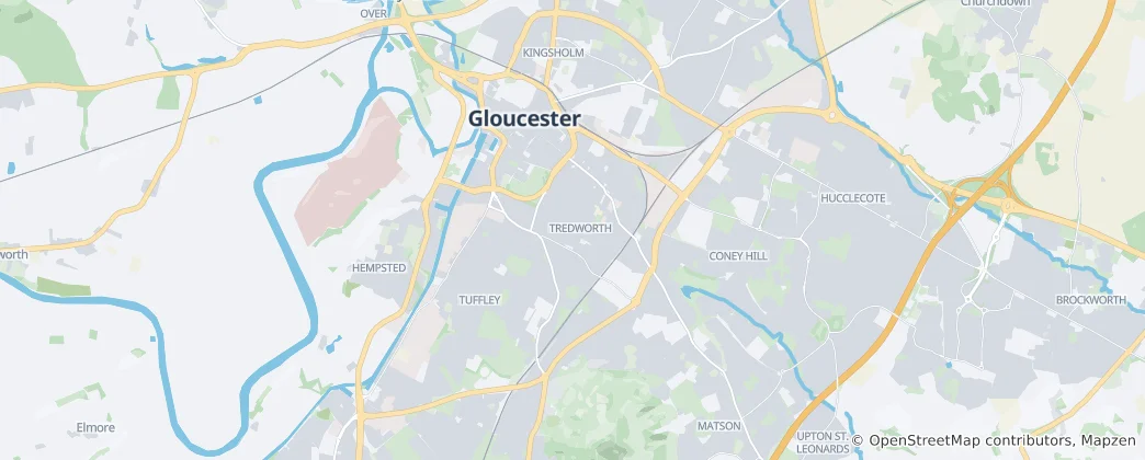 Map of Gloucester