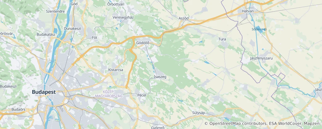 Mapa de Distrito de Gödöllő