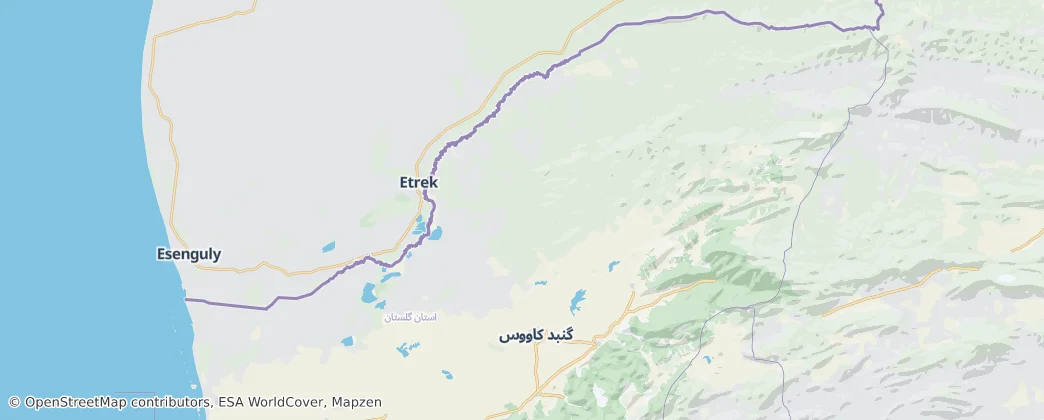 Gonbad-e Kavus County — 地图