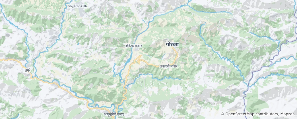 Map of Gorkha