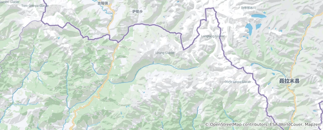 Mappa di Gosaikunda