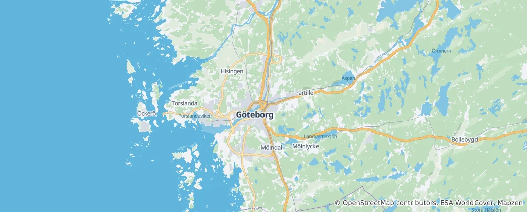 Karte von Gemeinde Göteborg