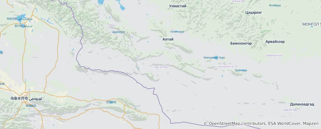 Mapa Govi-Altaj