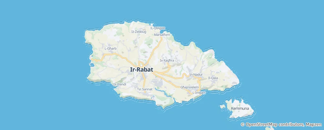 Map of Gozo