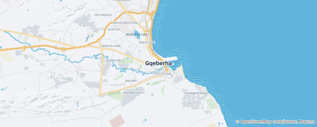 Mapa Port Elizabeth