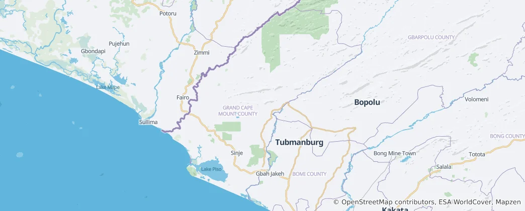 Map of Grand Cape Mount County