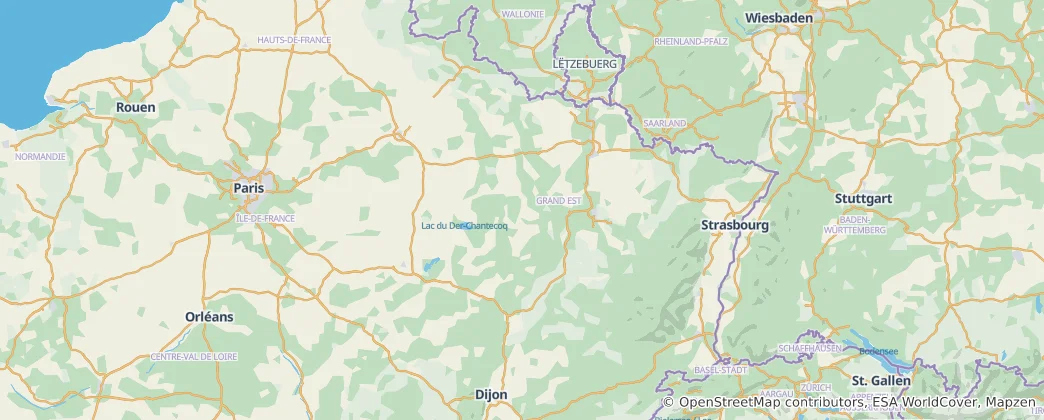 Map of Grand Est