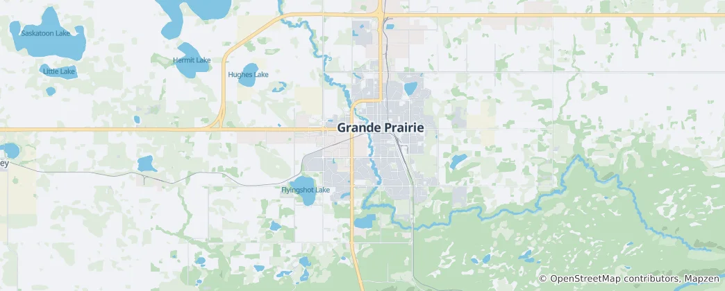 Grande Prairie Haritası
