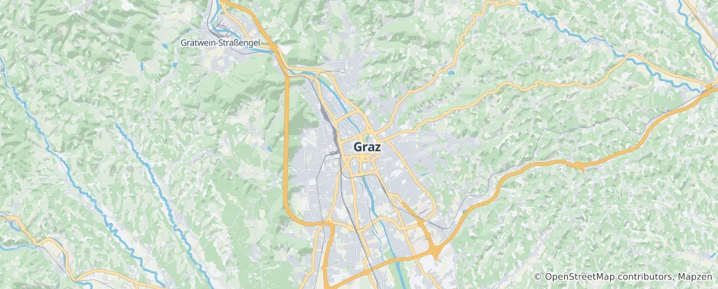 Mapa Štýrský Hradec