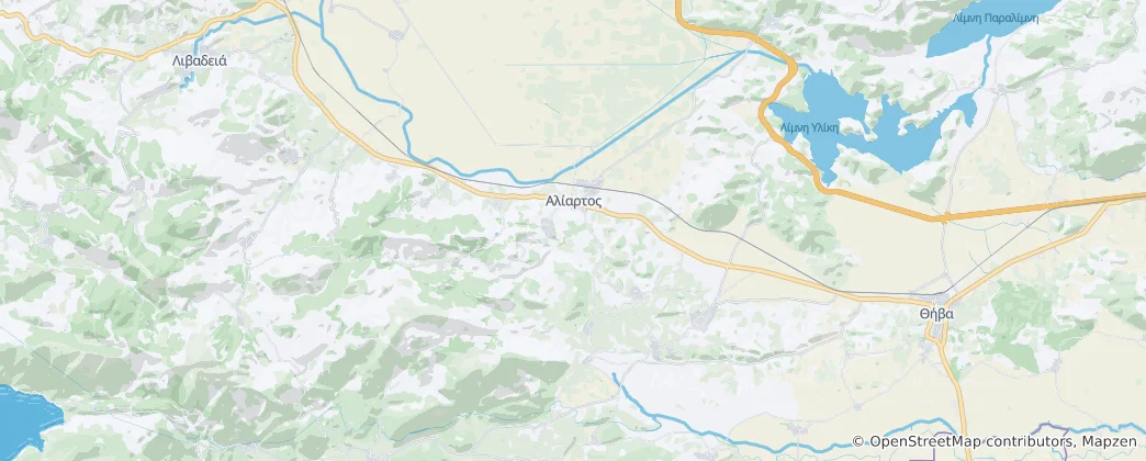 Mapa Aliartos