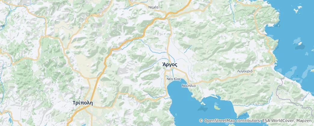 Mappa di Argo-Micene