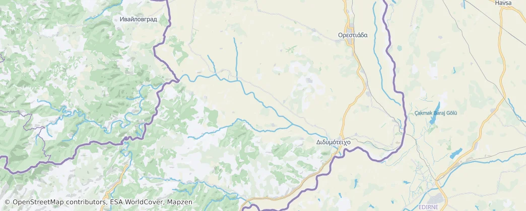 Orestiada Municipality — Kaart