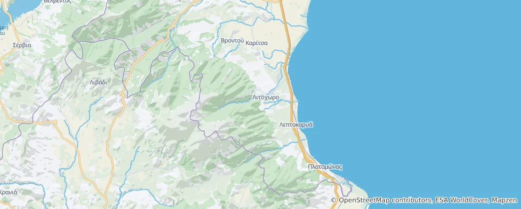 Mapa Dio-Olimbos