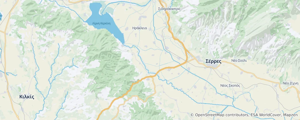 Mapa Irakleia Municipality