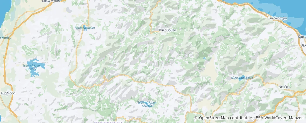 Mapa de Kalavryta Municipality