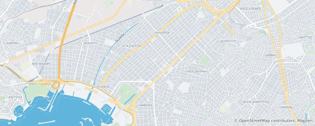 Mappa di Kallithea Municipality
