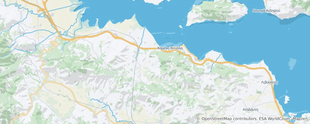 Mapa Kamena Vourla Municipality