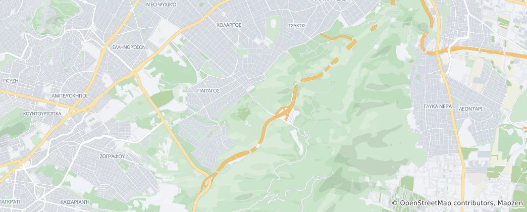 Mapa de Papagou-Cholargos Municipality