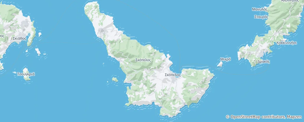 Mapa Skopelos Municipality