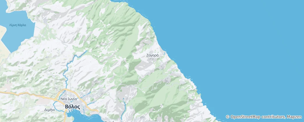 Mapa Zagora-Mouresi Municipality
