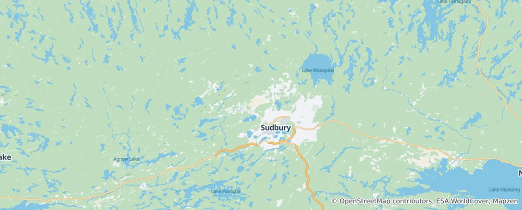 Mapa Greater Sudbury / Grand Sudbu*