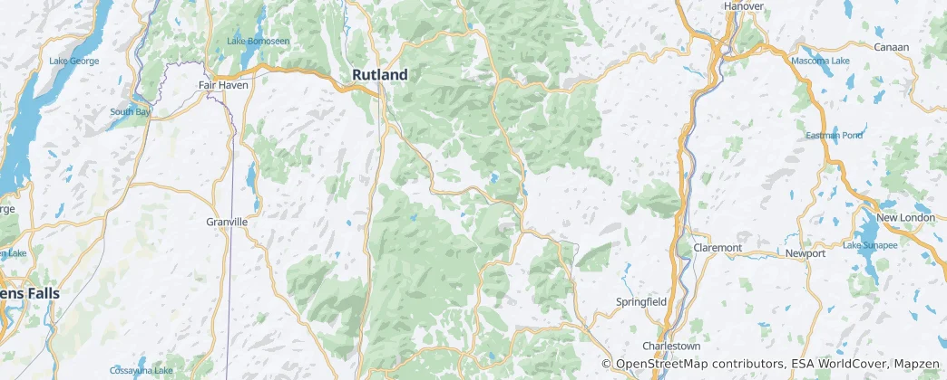 Mappa di Foresta nazionale di Green Mountain