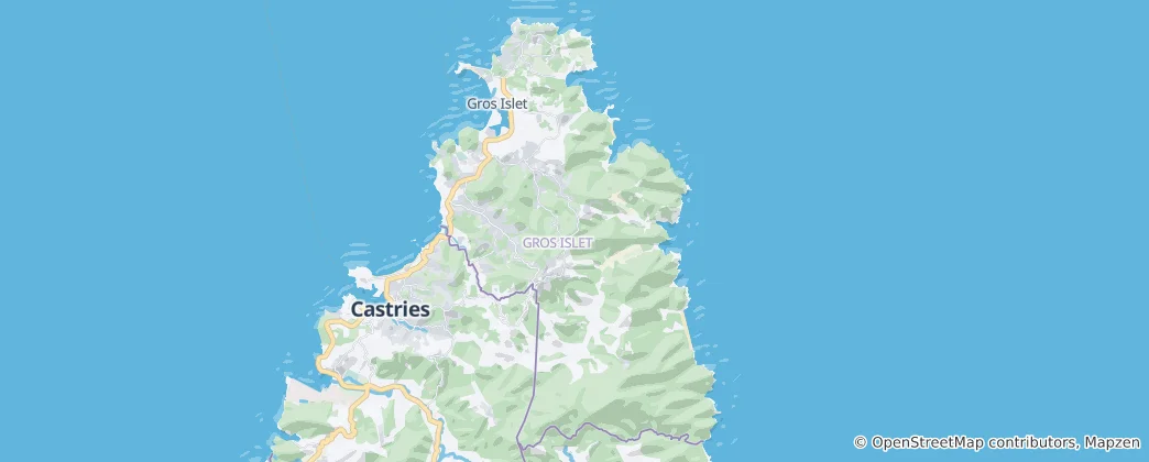 Map of Gros Islet Quarter