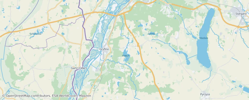 Gmina Gryfino – Mapa