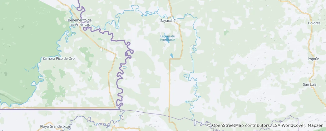 Mappa di Sayaxché