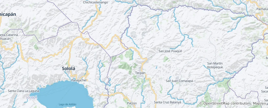 Map of Tecpán Guatemala