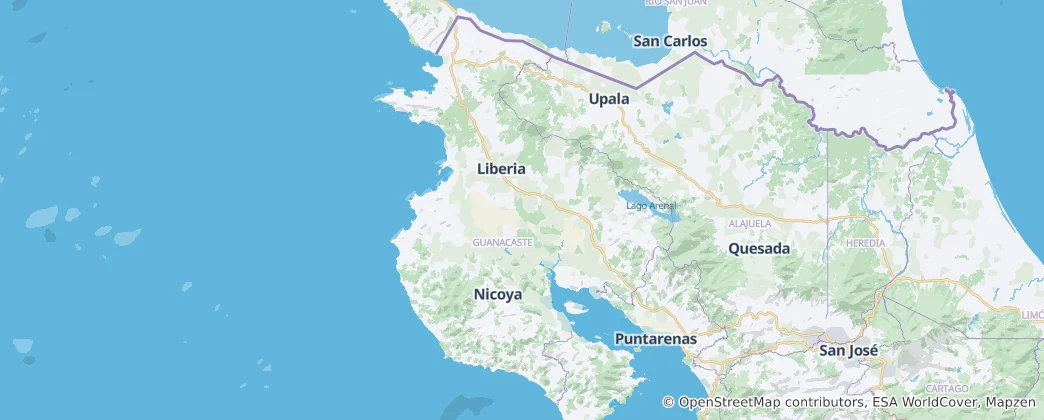 Mapa Guanacaste